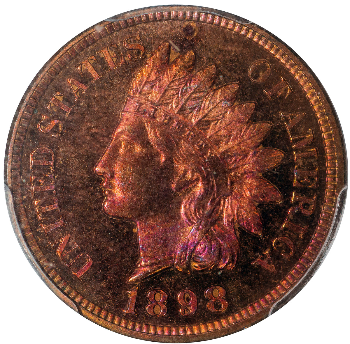 1898 Indian Head Cent 1C PR66 RB PCGS Obverse