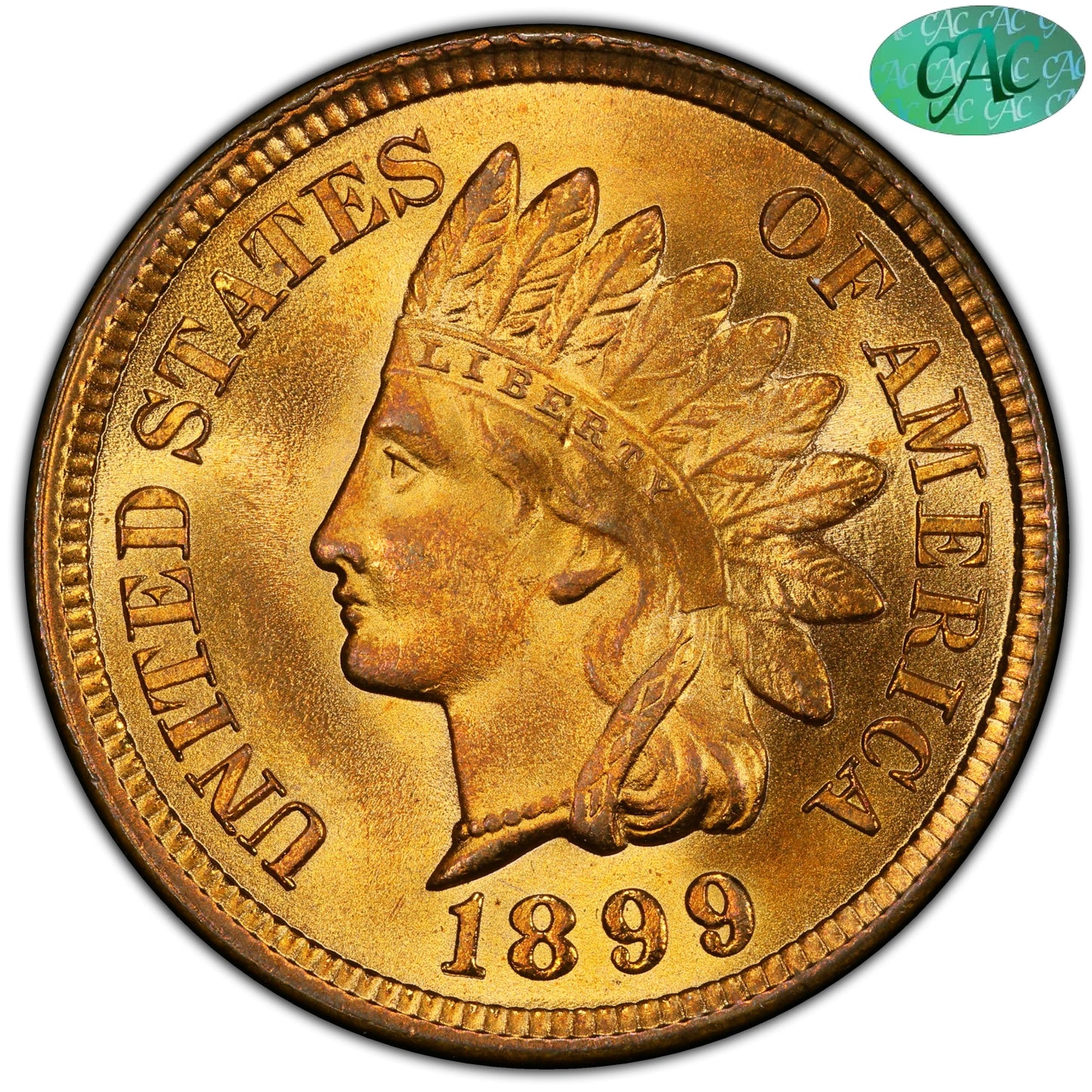 1899 1C Ms67 Rd Pcgs Cac