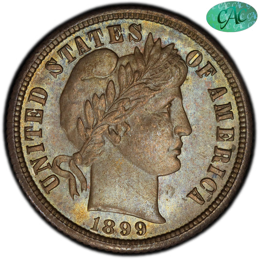 1899-O 10C MS66 + PCGS CAC EX NORWEB-SIMPSON 10C