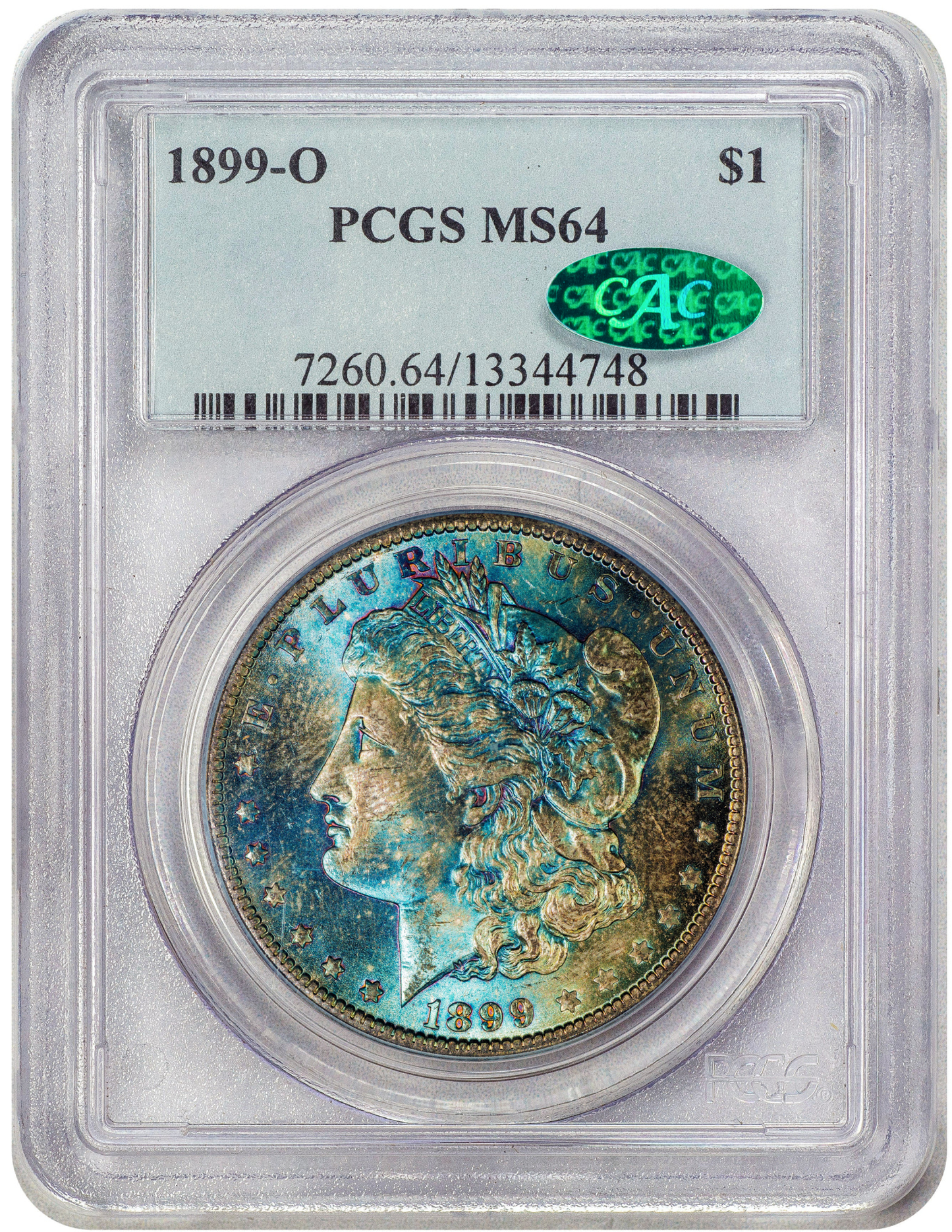 1899-O $1 MS64 PCGS CAC HOLDER WITH GREEN CAC STICKER