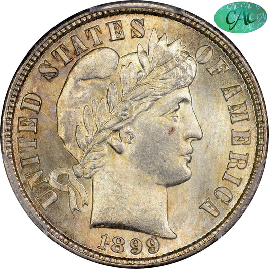1899-S 10C MS66 + PCGS CAC 10C