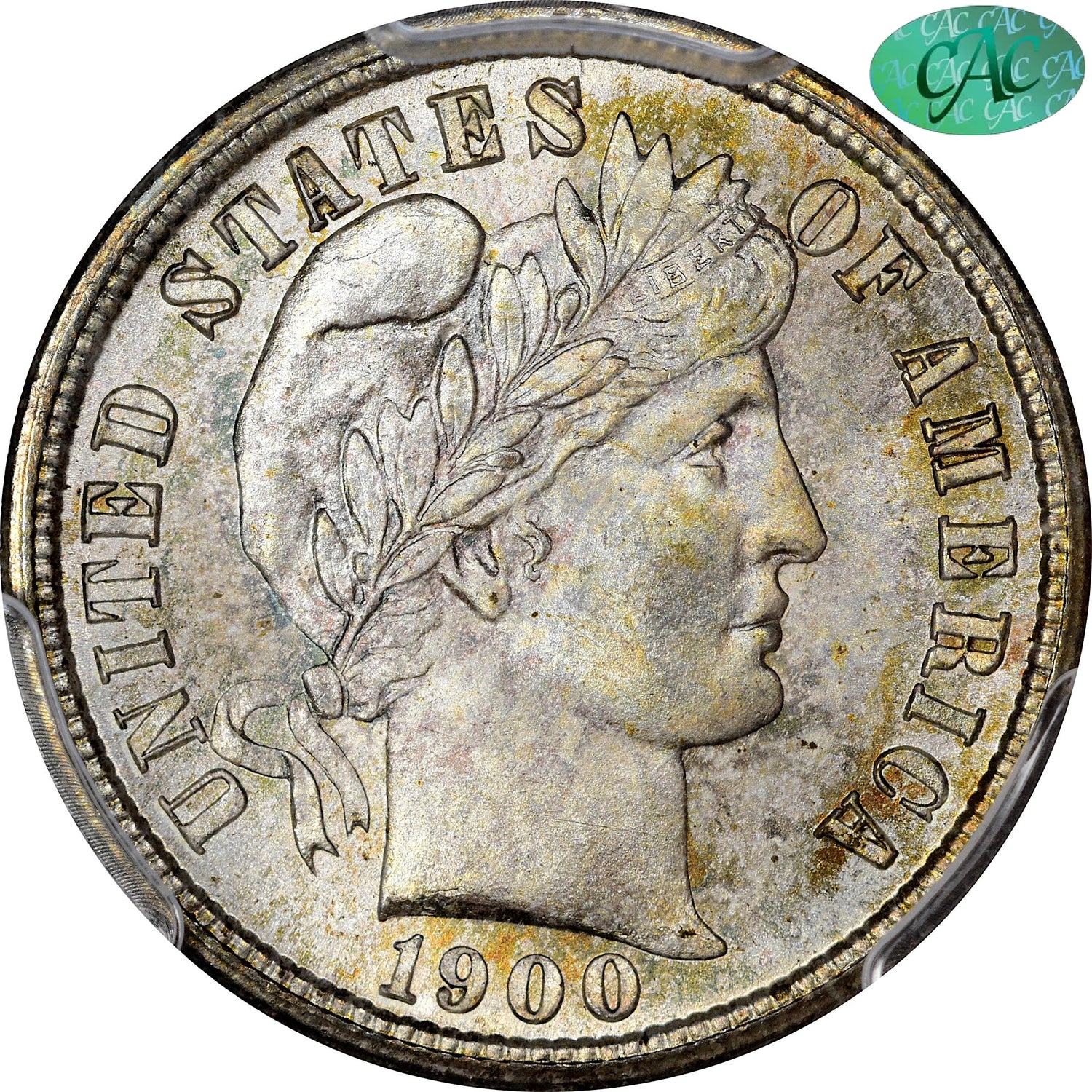 1900-S 10C MS67 + PCGS CAC EX BLAY 10C