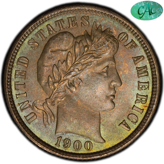 1900 10C MS67 + PCGS CAC 10C