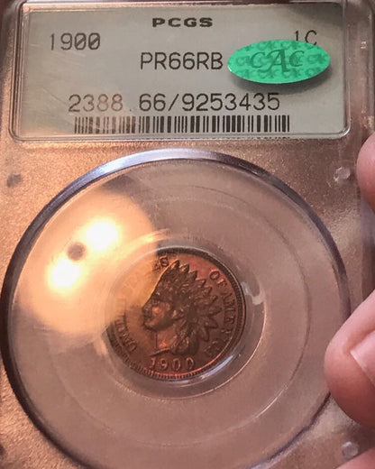 1900 1C PR66 RB PCGS CAC RATTLER