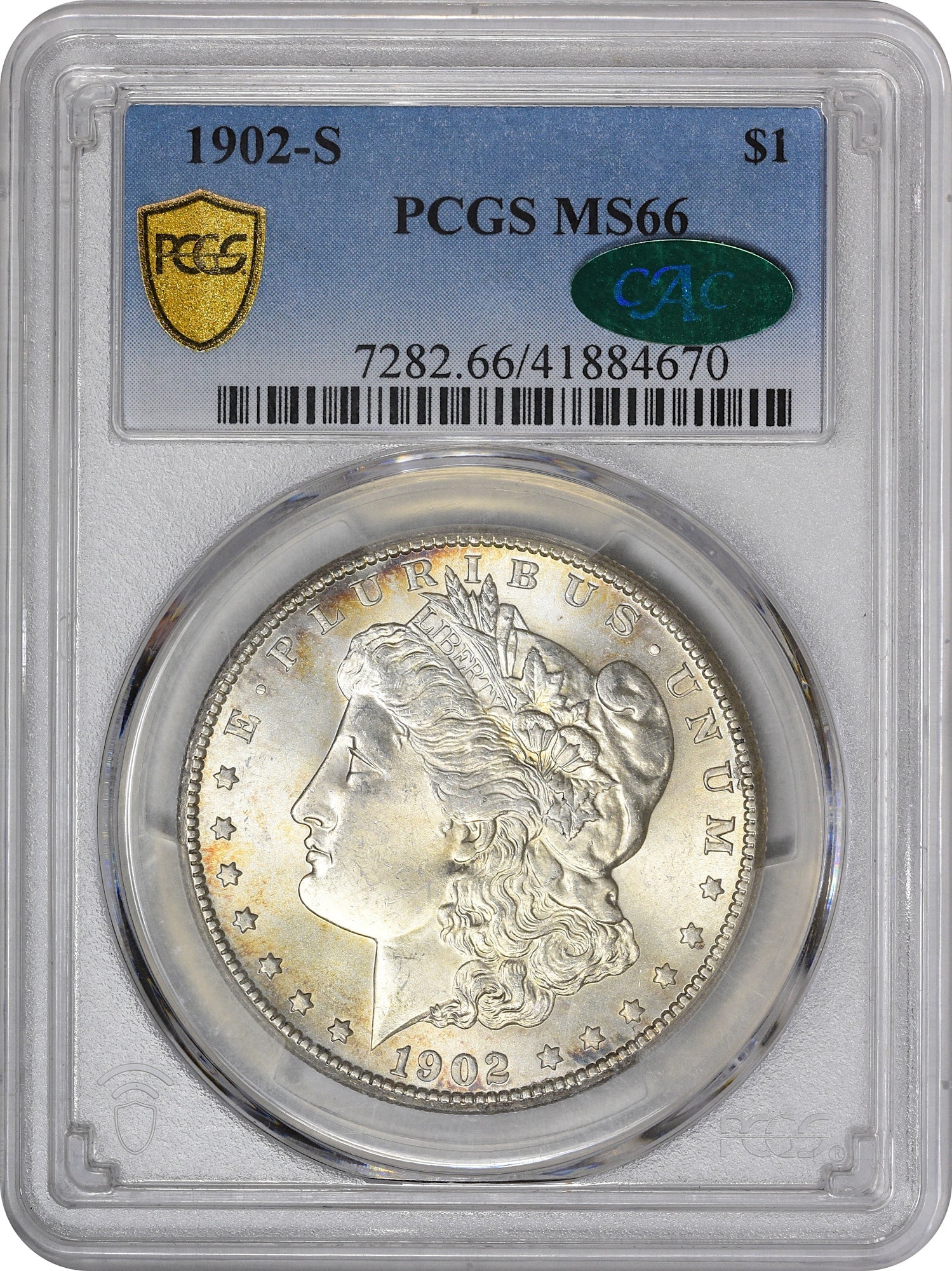 1902-S $1 Ms66 Pcgs Cac