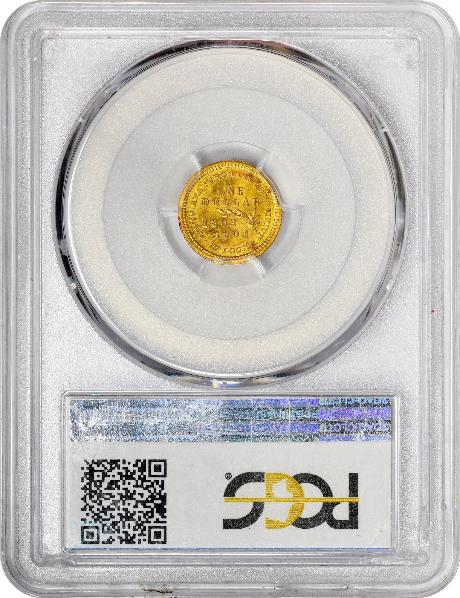 1903 G$1 LA PURCHASE JEFFERSON MS67 + PCGS CAC $I Gold