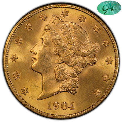 1904-S $20 MS65+ PCGS CAC $20