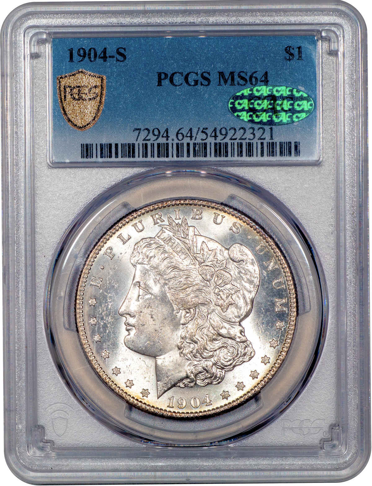 Buy 1904-S Morgan Dollar MS64 PCGS CAC | Paradime Coins