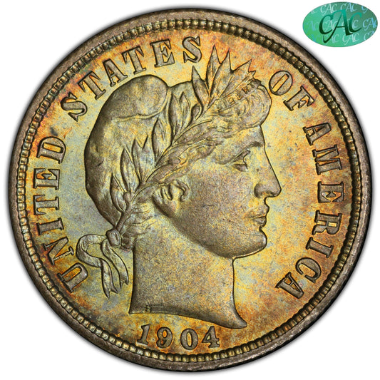 1904 10C MS66 + PCGS CAC 10C