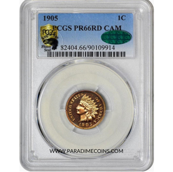 1905 1C PR66 RD CAMEO PCGS CAC EEPS - Paradime Coins | PCGS NGC CACG CAC Rare US Numismatic Coins For Sale