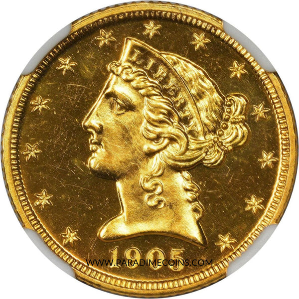 1905 $5 PR63CAM NGC CAC - Paradime Coins | PCGS NGC CACG CAC Rare US Numismatic Coins For Sale