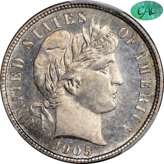 1905-S 10C MS67 PCGS CAC 10C