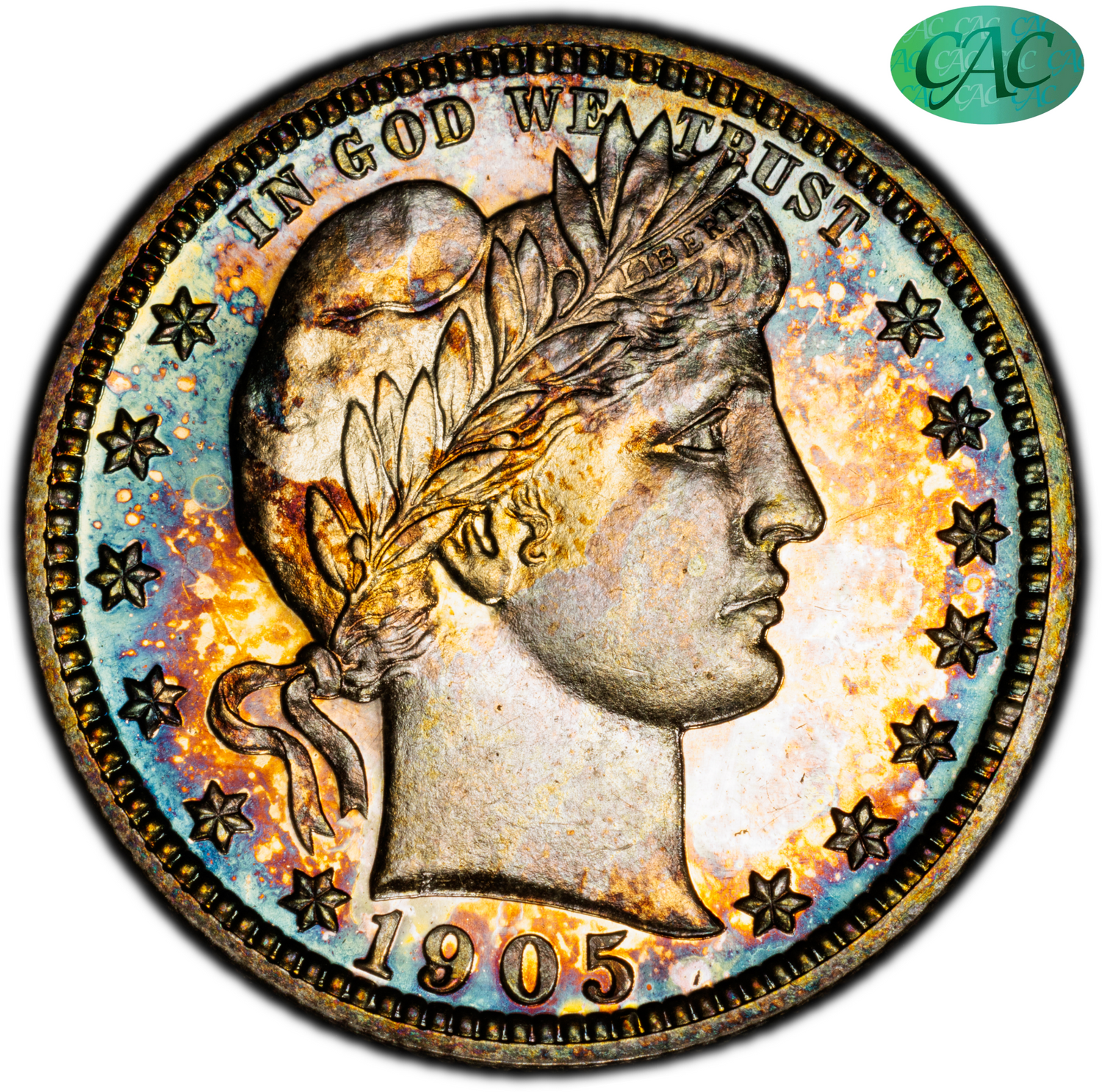 1905 25C PR64 PCGS CAC 25C
