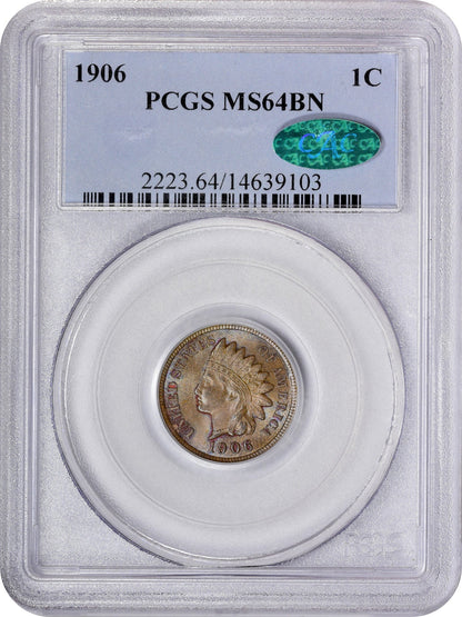 1906 1C Ms64 Bn Pcgs Cac holder with cac sticker