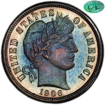 1906-S 10C MS67 PCGS CAC 10C