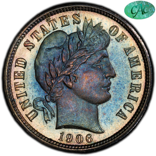1906-S 10C MS67 PCGS CAC 10C