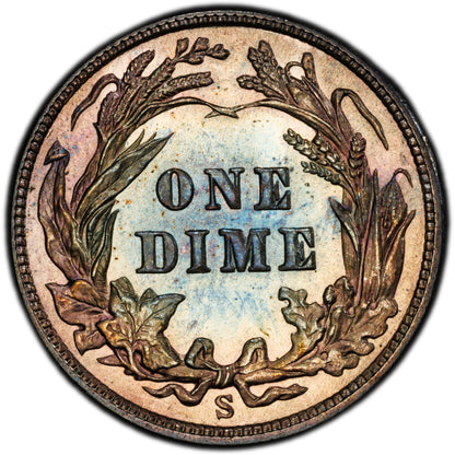 1906-S 10C MS67 PCGS CAC 10C
