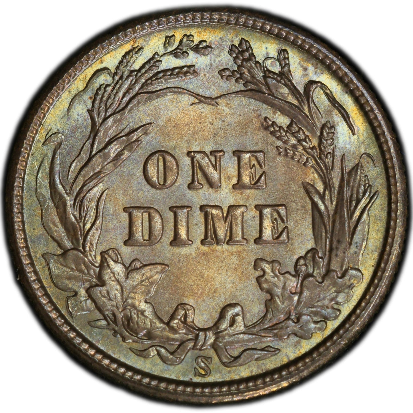 1907-S 10C MS66 + PCGS CAC EX LILY NICOLE COLLECTION 10C