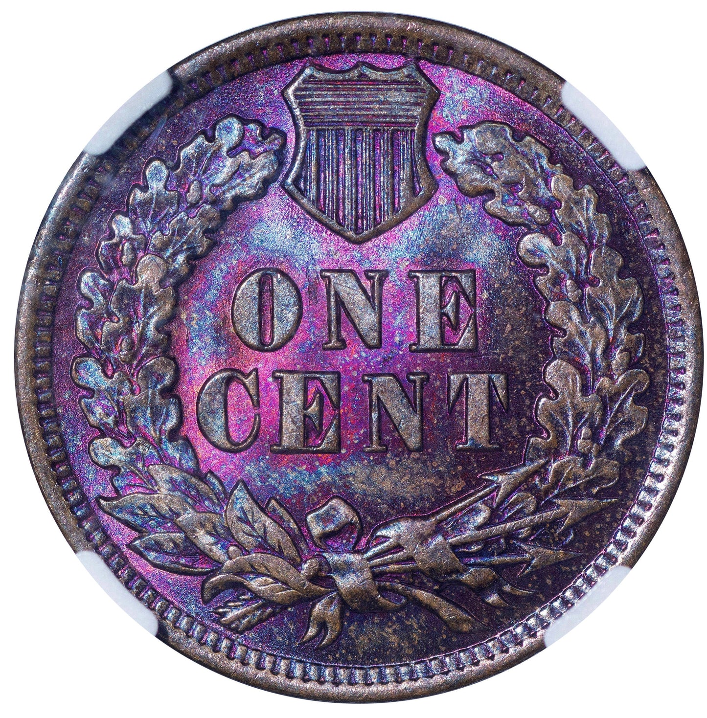 1907 Indian Head Cent 1C MS65 BN NGC Reverse