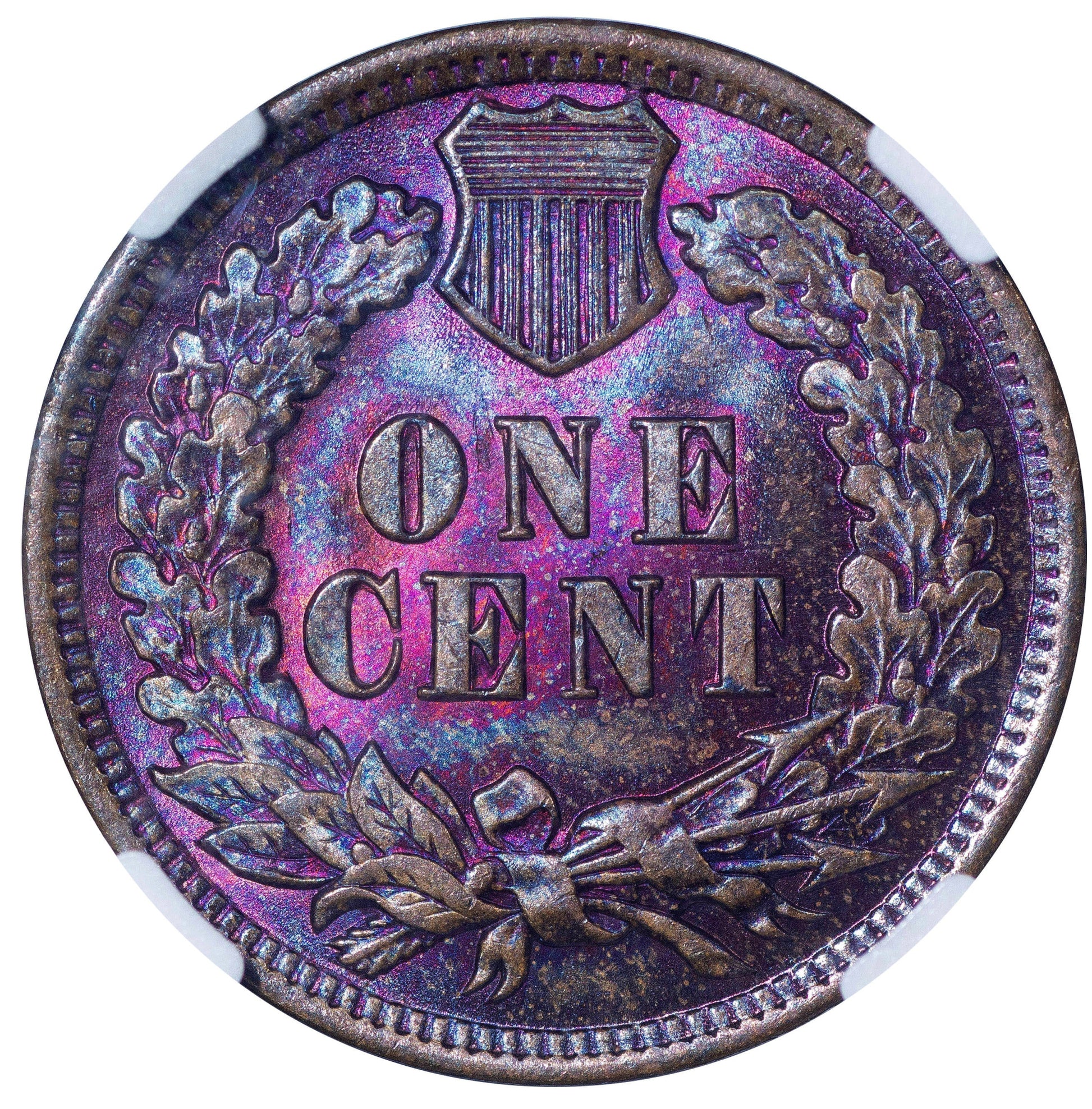 1907 Indian Head Cent 1C MS65 BN NGC Reverse