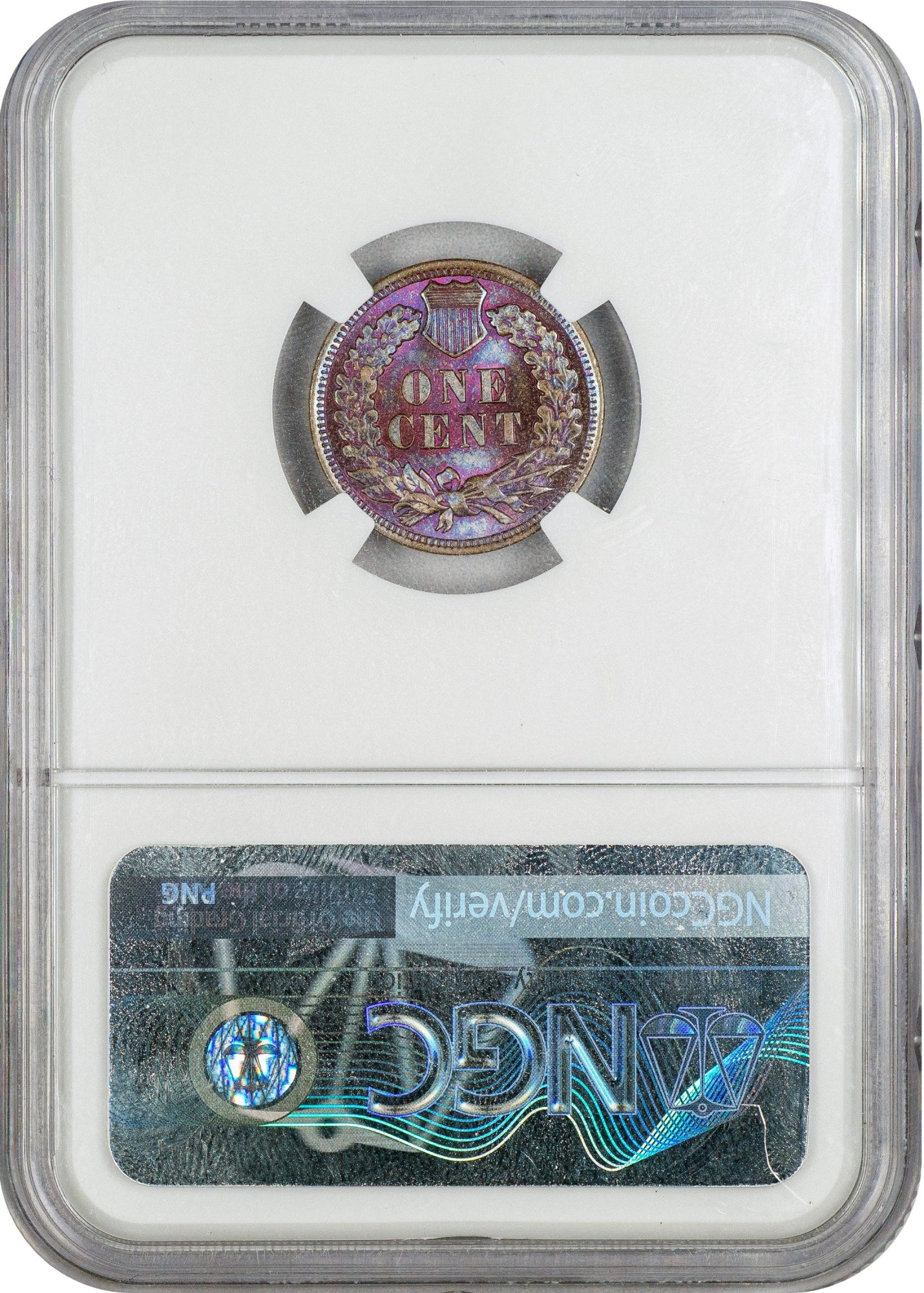 1907 Indian Head Cent 1C MS65 BN NGC Reverse Holder