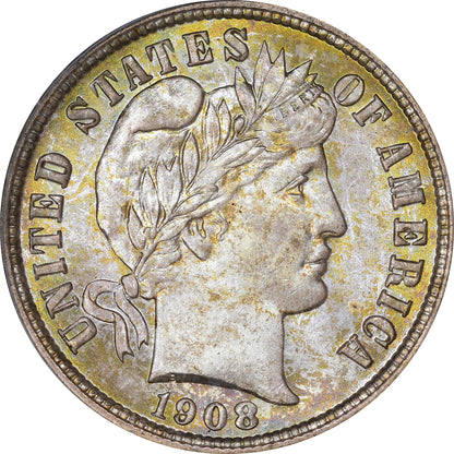 1908-D 10C MS67 OGH PCGS CAC