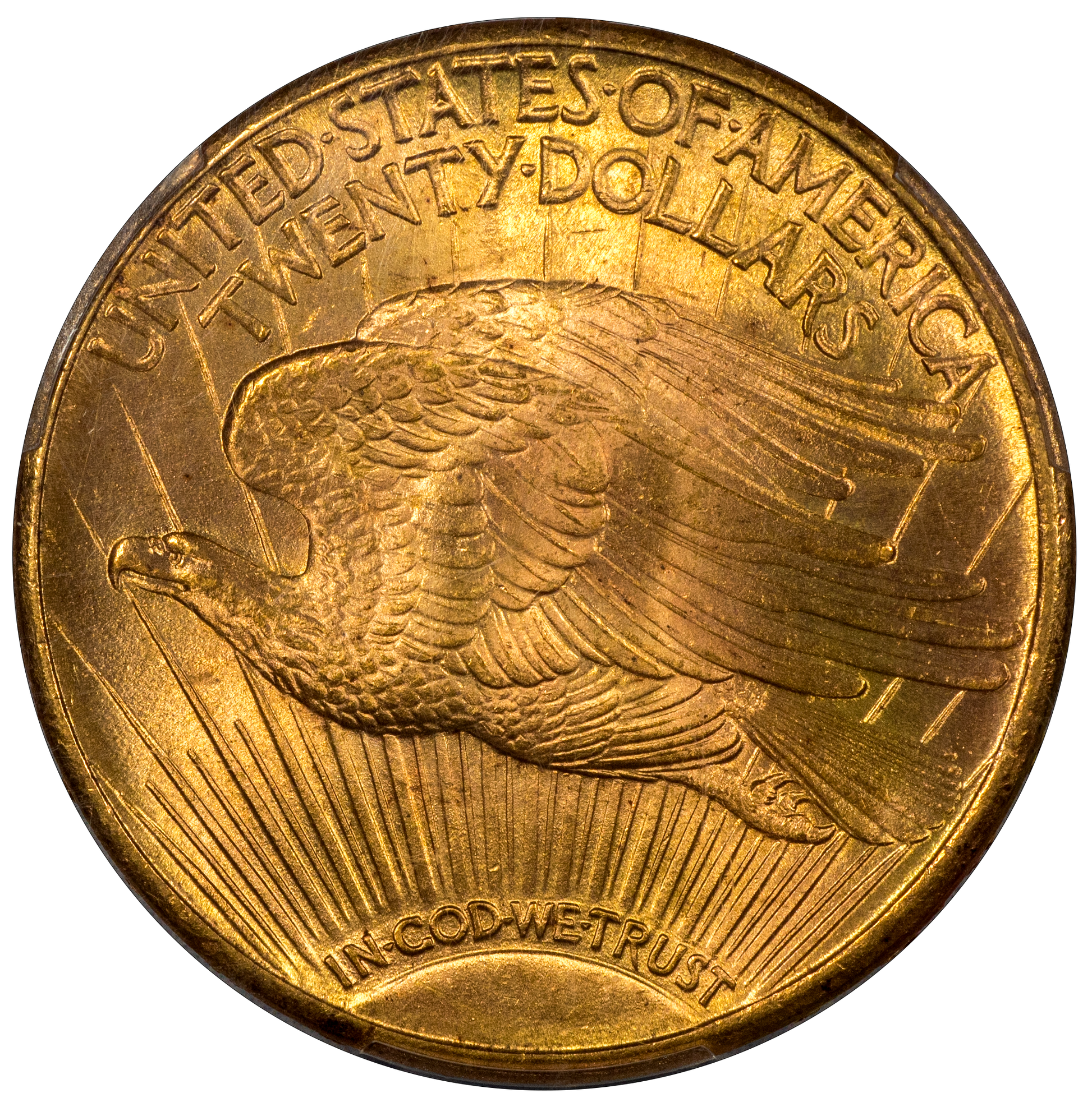 1908-S $20 St. Gaudens DOUBLE EAGLE MS65 PCGS CAC EX MAX MEHL REVERSE