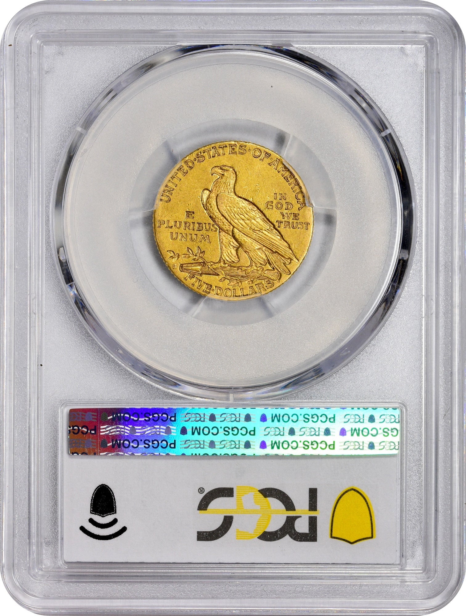 1908-S $5 Au55 Pcgs Cac