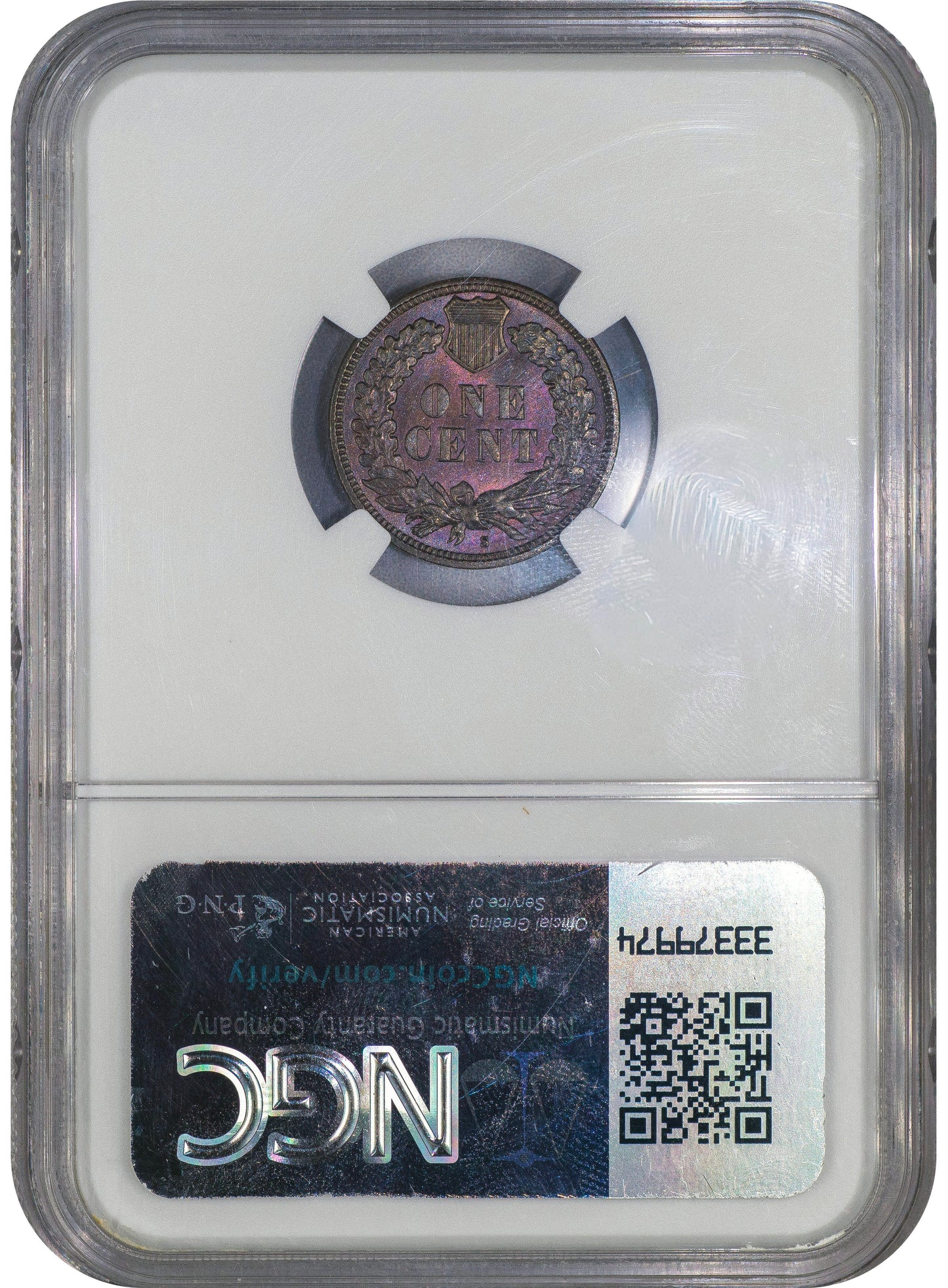 1908-S Indian Head Cent 1C MS64 BN NGC EEPS Reverse Holder