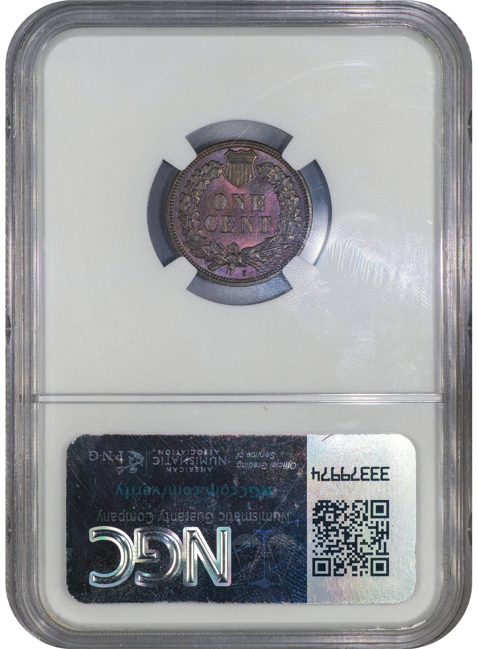 1908-S Indian Head Cent 1C MS64 BN NGC EEPS Reverse Holder
