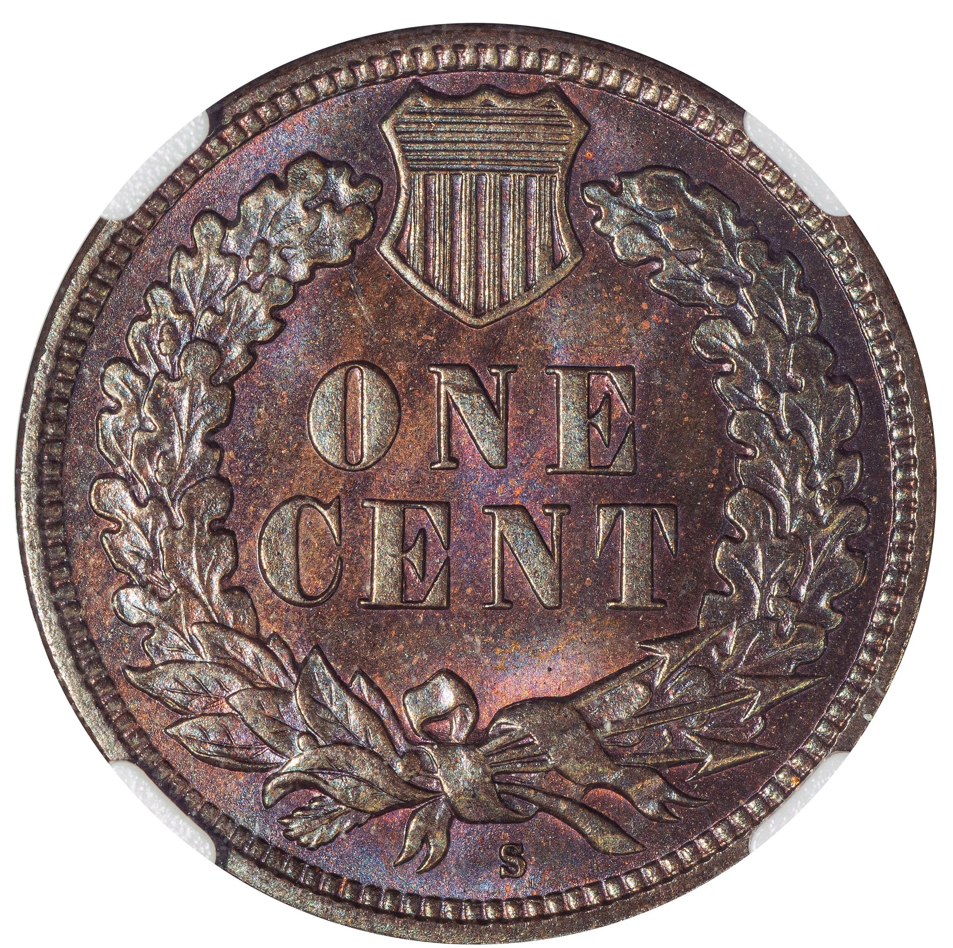 1908-S Indian Head Cent 1C MS64 BN NGC EEPS Reverse