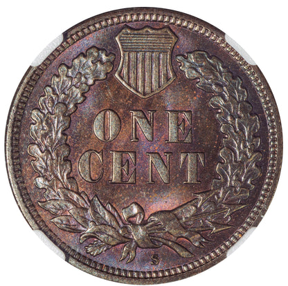 1908-S Indian Head Cent 1C MS64 BN NGC EEPS Reverse
