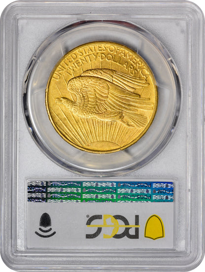 1908 $20 NO MOTTO MS63 PCGS CAC REVERSE HOLDER