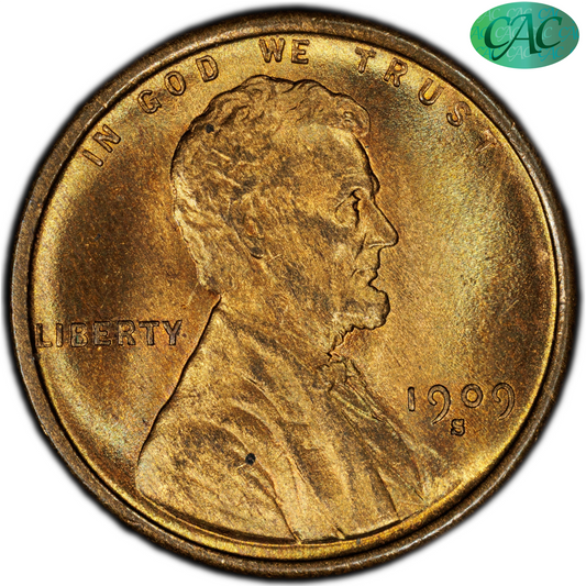 1909-S 1C LINCOLN MS65 RB PCGS CAC