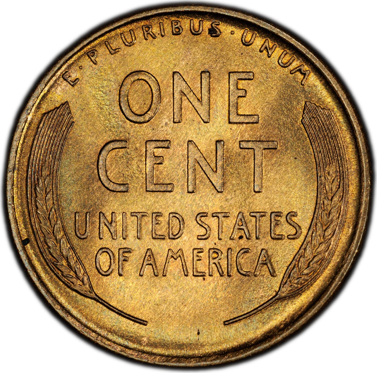 1909-S Lincoln Cent 1C LINCOLN MS65 RB PCGS CAC Reverse