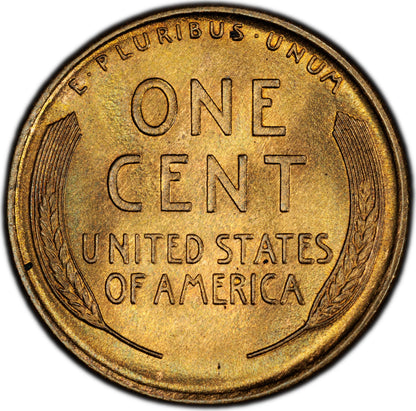 1909-S Lincoln Cent 1C LINCOLN MS65 RB PCGS CAC Reverse