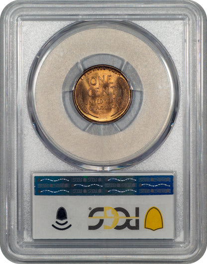 1909-S Lincoln Cent 1C LINCOLN MS65 RB PCGS CAC Reverse Holder
