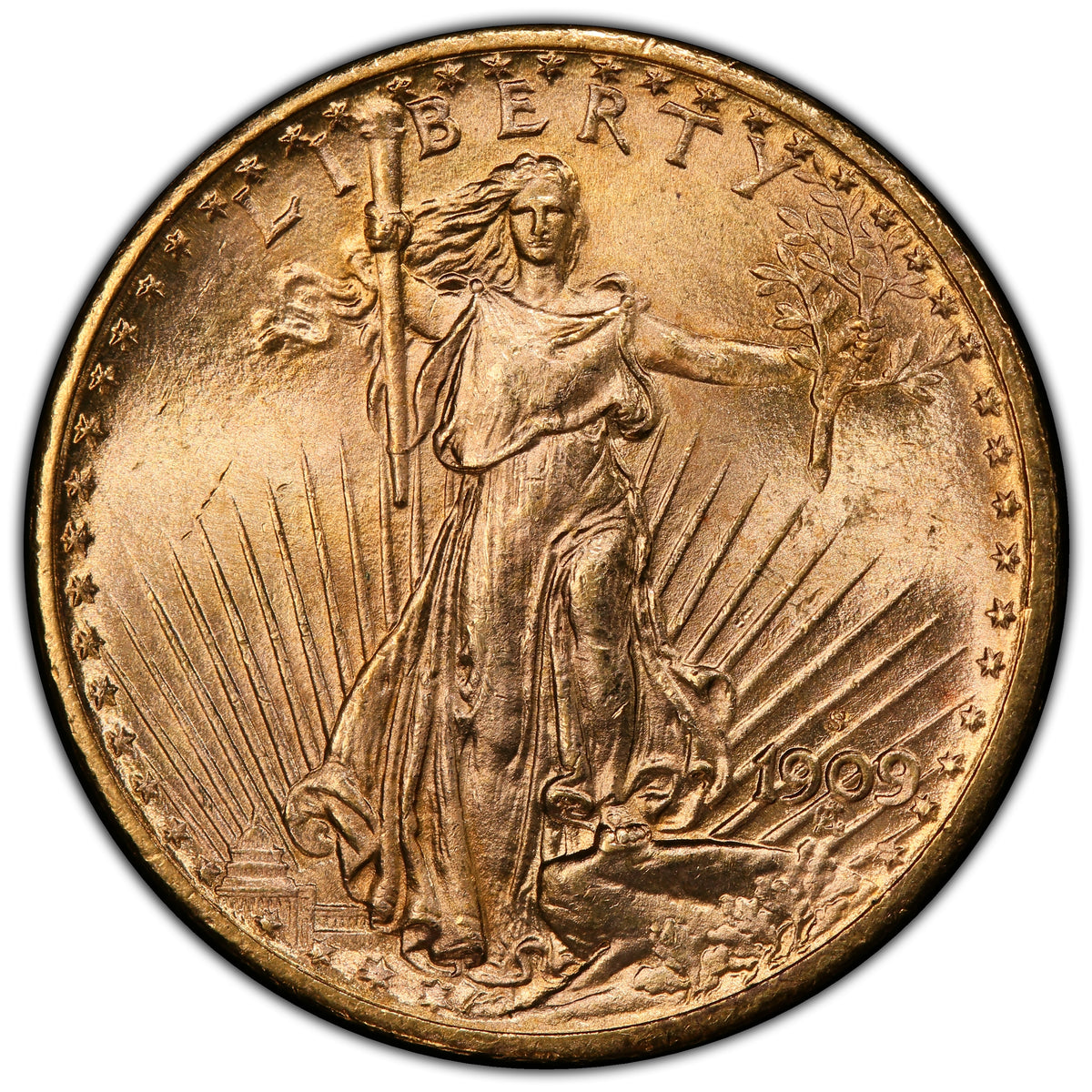 1909-S $20 MS65 PCGS