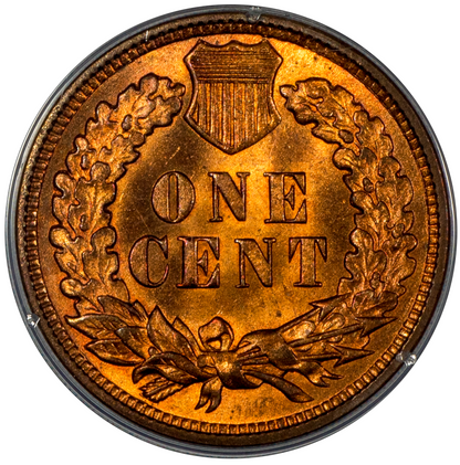 1909 1C INDIAN MS64 RD OGH RATTLER PCGS EEPS REVERSE