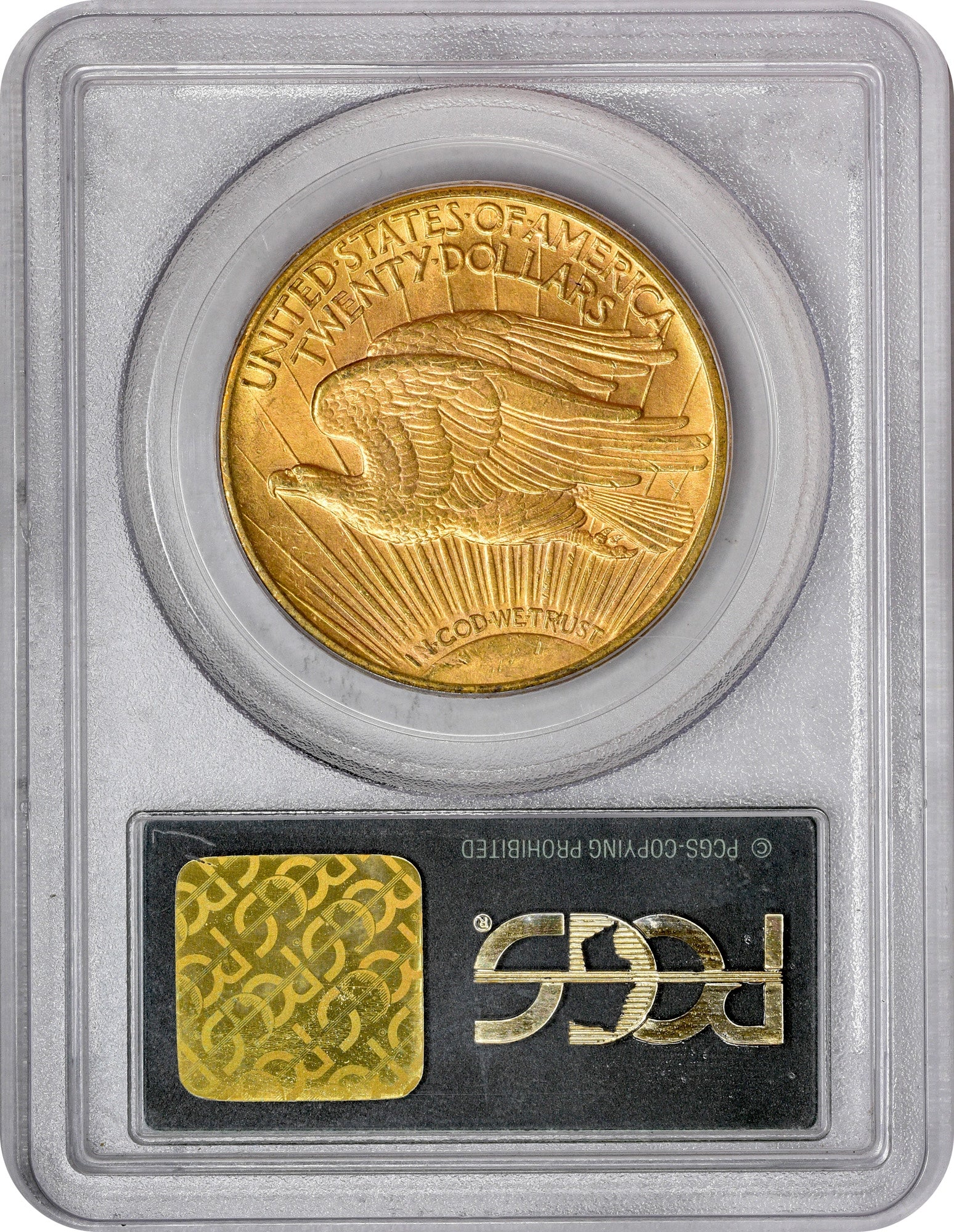 1909/8 $20 MS64 OGH PCGS CAC REVERSE HOLDER