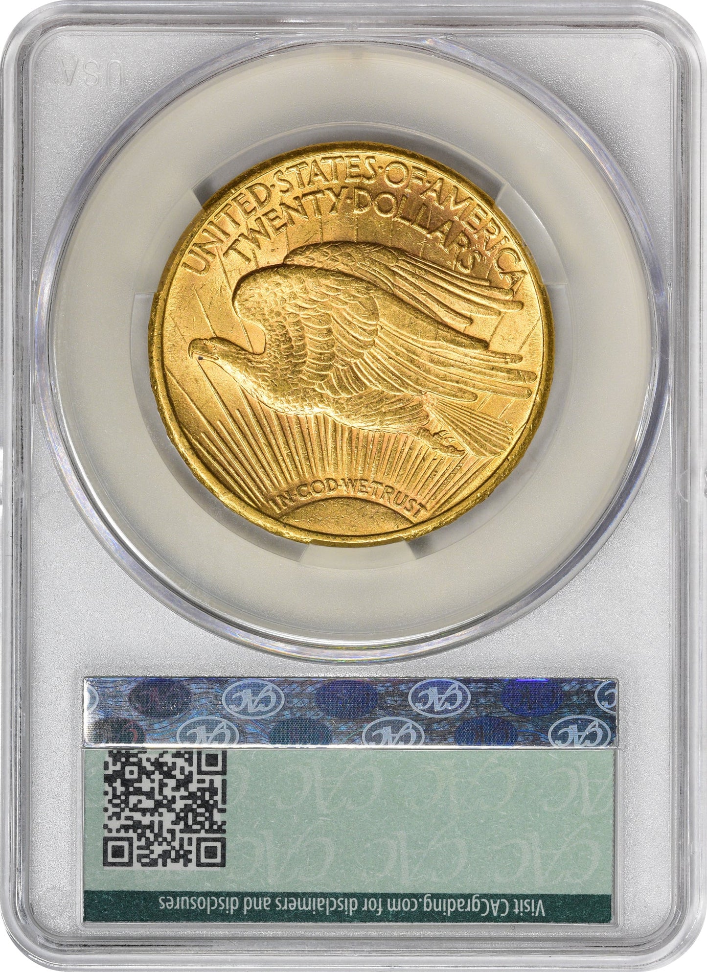1910-S $20 AU58 CACG REV HOLDER