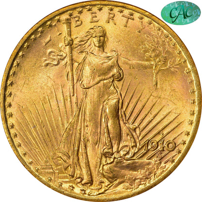 1910-S $20 Ms63 Ngc Cac