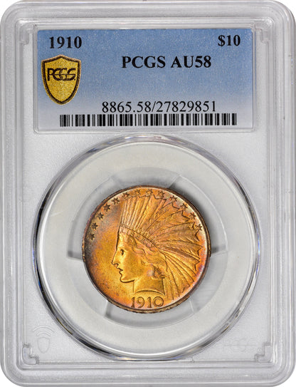 1910 $10 AU58 PCGS