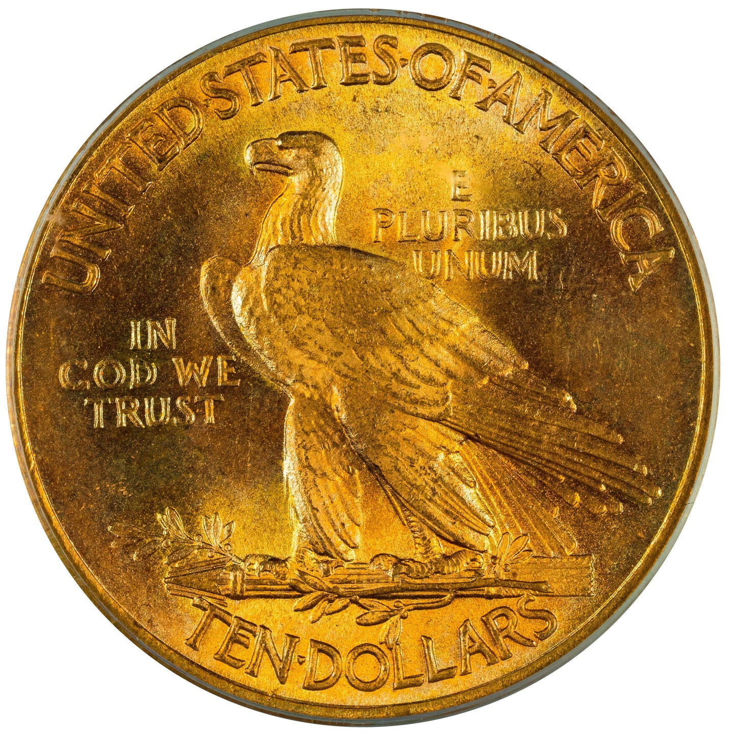 1910 $10 MS65 OGH PCGS CAC REVERSE