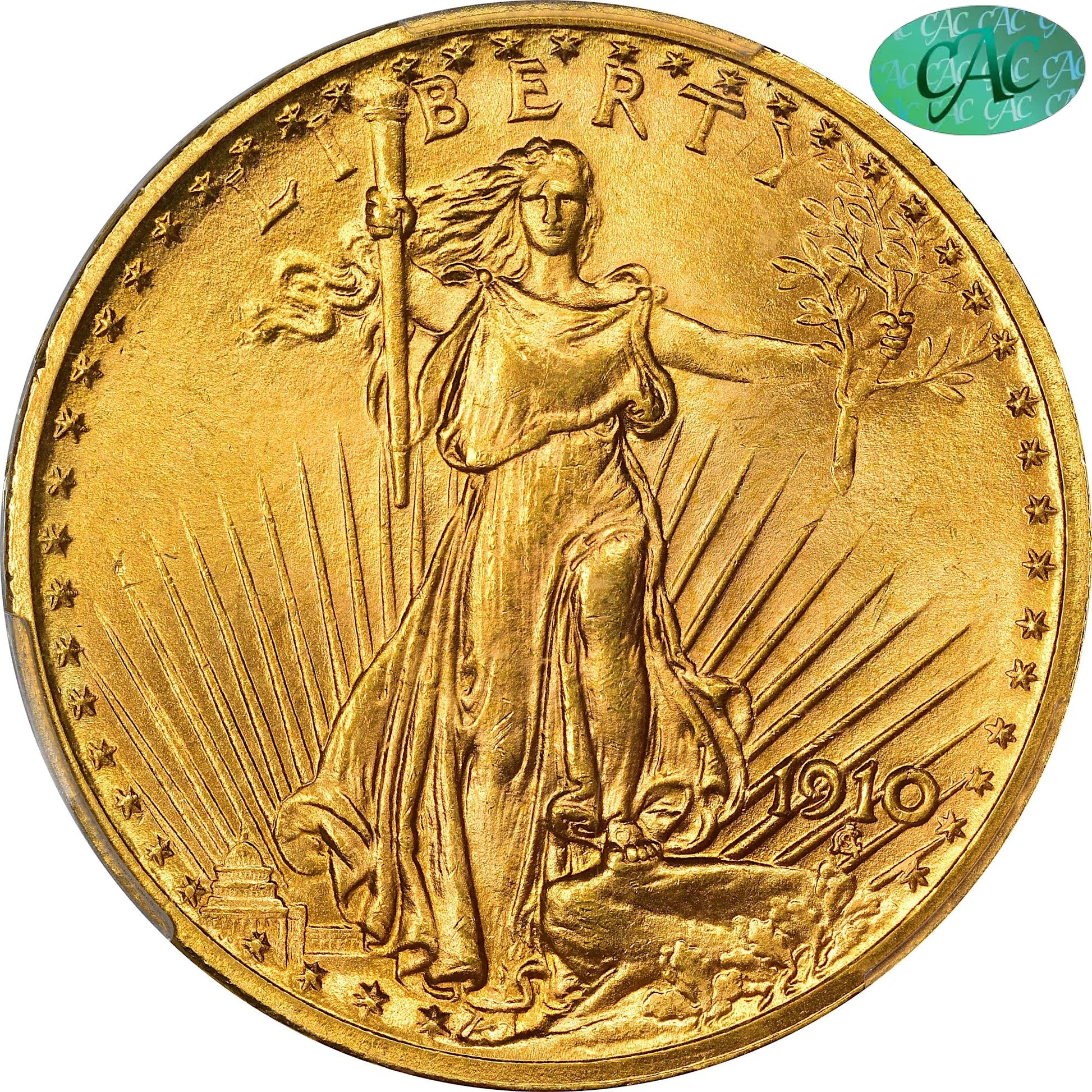 1910 $20 MS65+ PCGS CAC