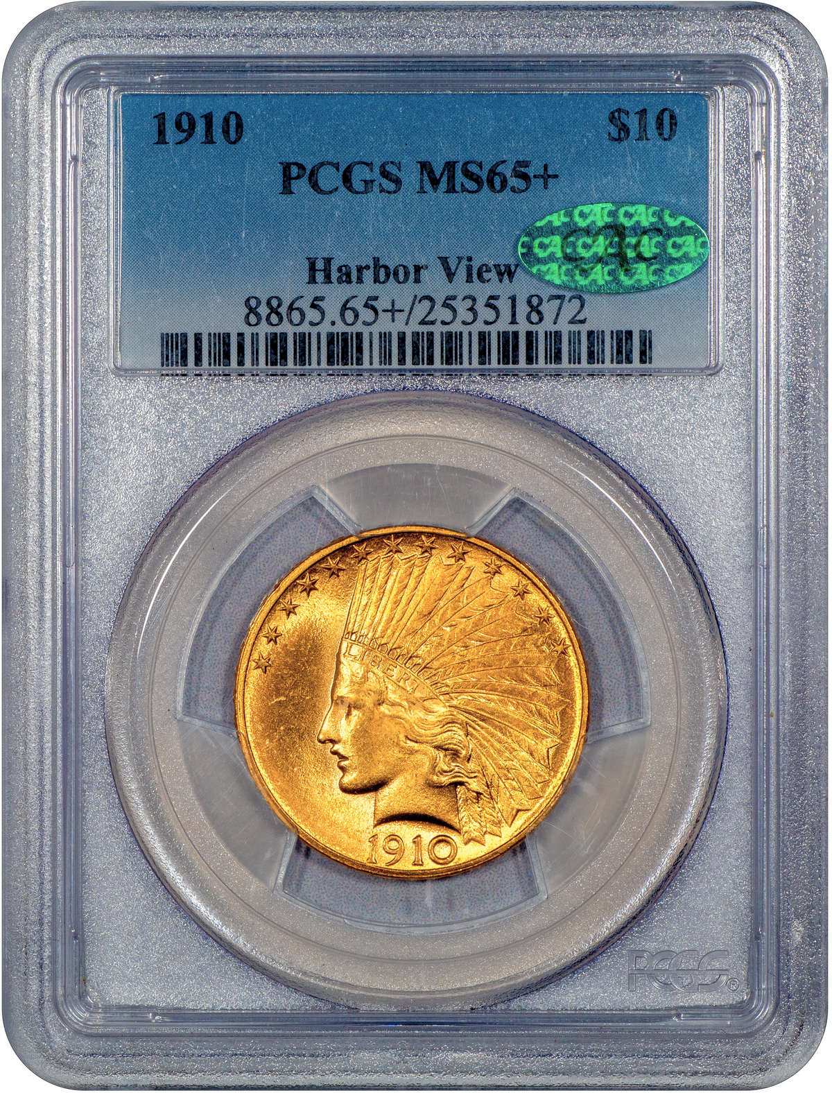 Buy 1910 Indian Head Eagle MS65+ PCGS CAC | Paradime Coins