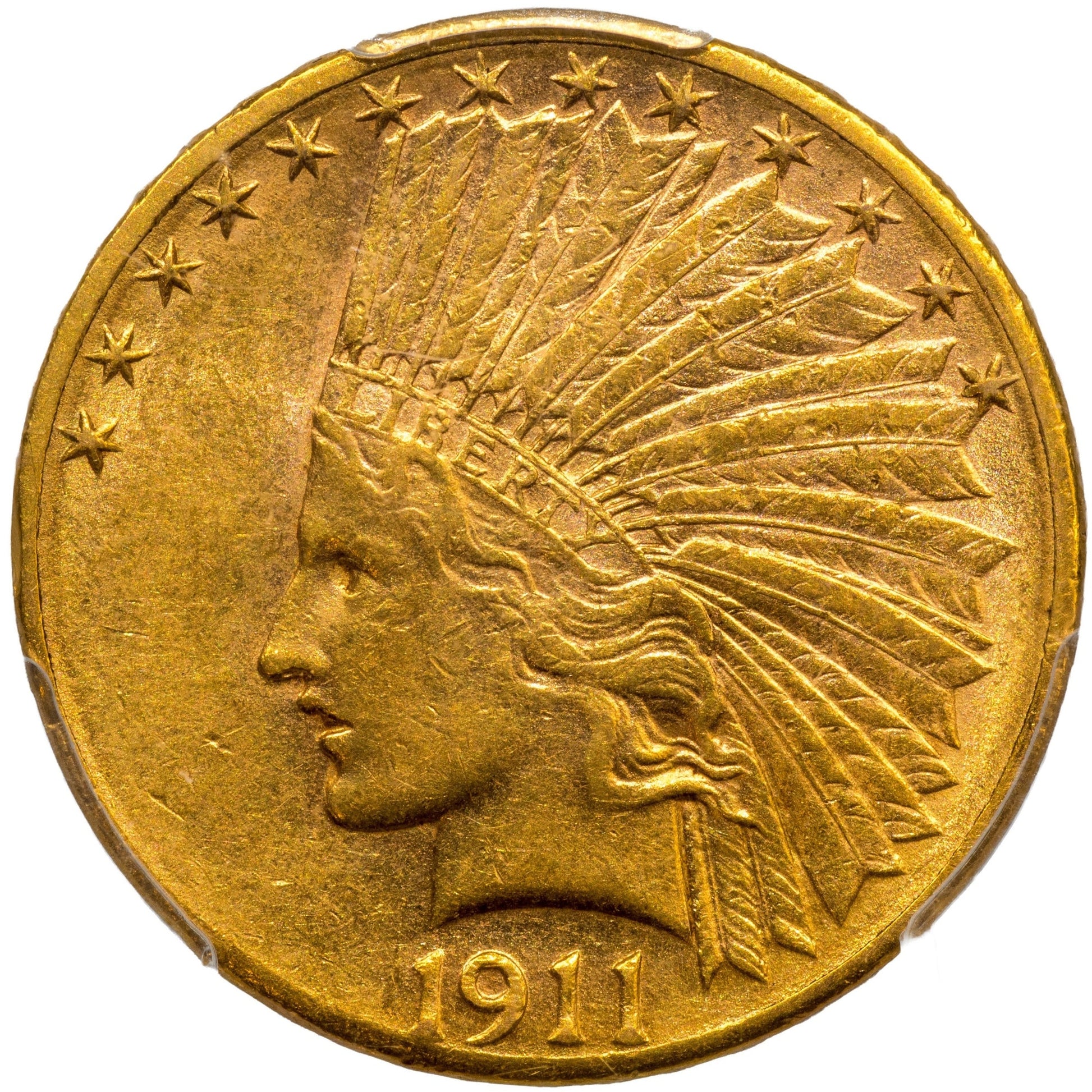 1911-D $10 AU58 PCGS CAC