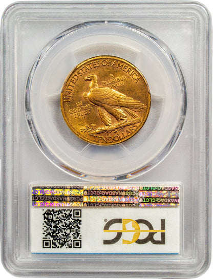 1911-D $10 AU58 PCGS CAC REVERSE HOLDER