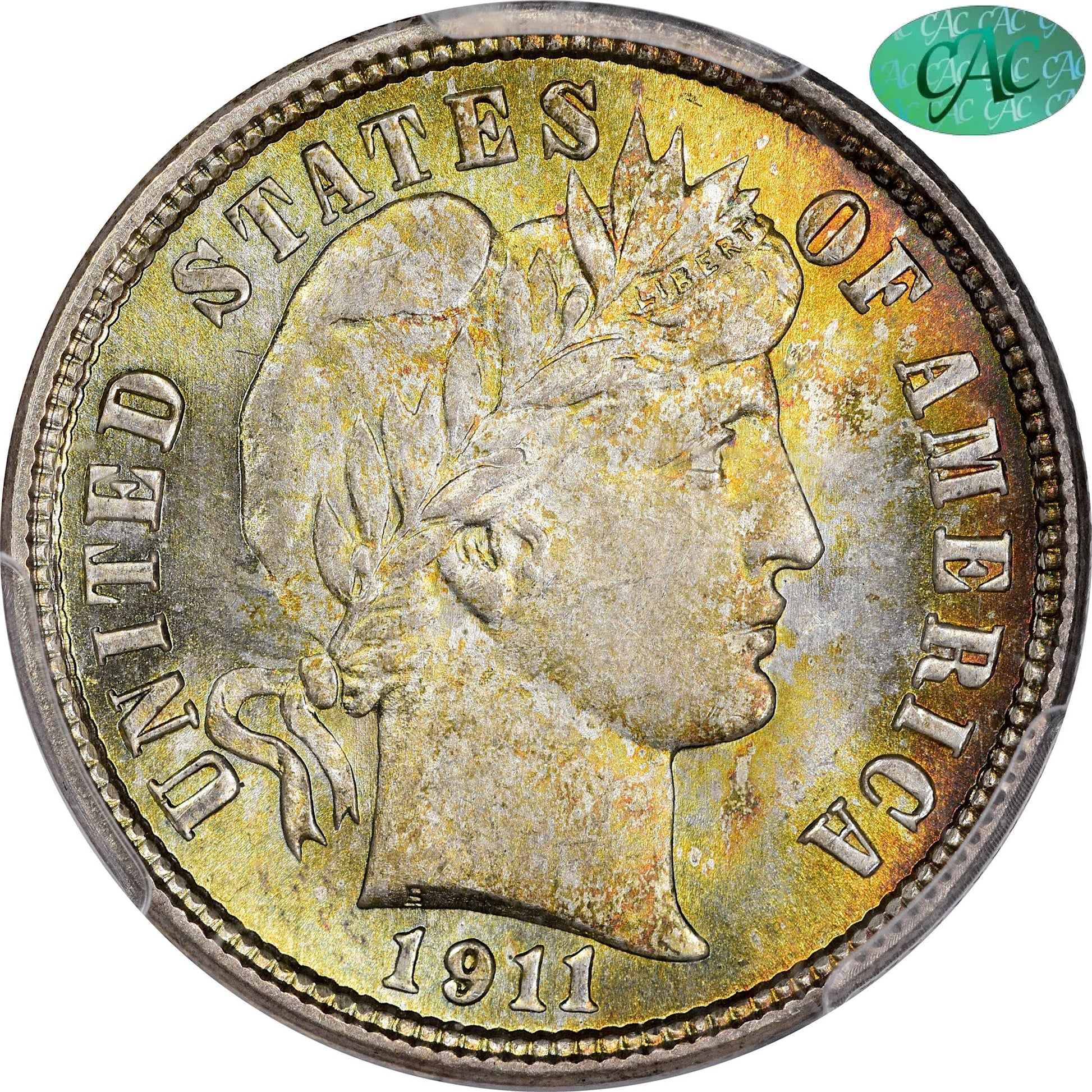 1911 10C MS67 + PCGS CAC EX BLAY 10C