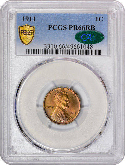1911 1C PR66 RB PCGS CAC HOLDER WITH CAC STICKER
